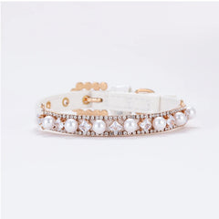 Luxury Cat Puppy Pearl Necklace Rhinestone Collar for Cats Small Dogs Ragdoll Cat Sphynx Necklaces Pet Accessories collier chat
